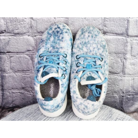 Allbirds Wool Runner Fluffs Teal Women 6 Used In Very Good Condition - Picture 6 of 12